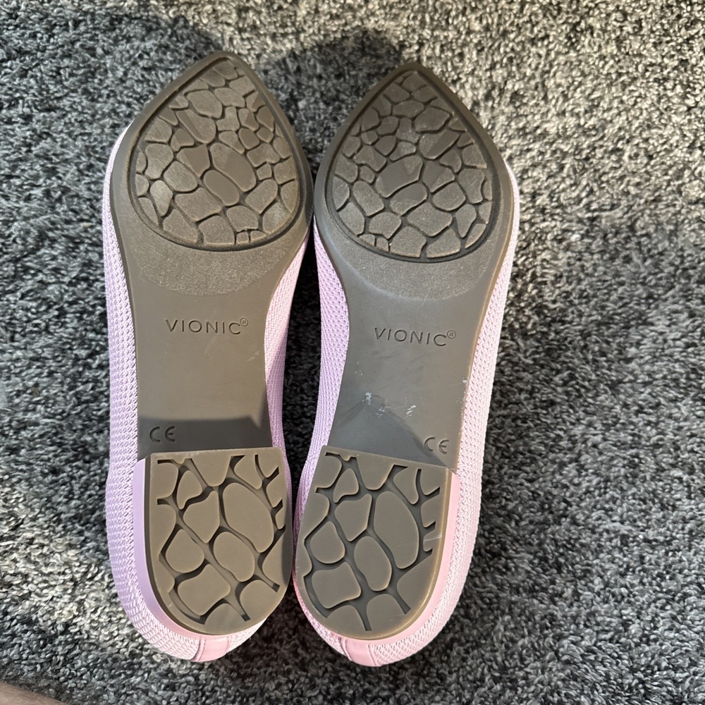 NEW Vionic Cameo Pink Knit Dahlia Pointy Toe Flats Women's Size 10 - Picture 6 of 6